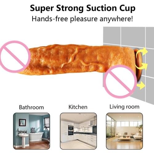 HOWOSEX 32*7cm Soft Giant Huge Silicone Dildo Realistic Big Penis with Suction Cup Sex Toys for Woman Thick Fake Dick Lesbian