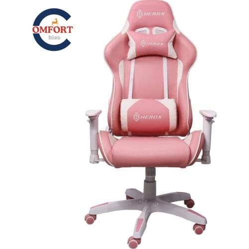 Silla gamer Racing Seat professional girl chair High quality gamer chair with swivel function footstool kawaii comfortable gamer pink chair