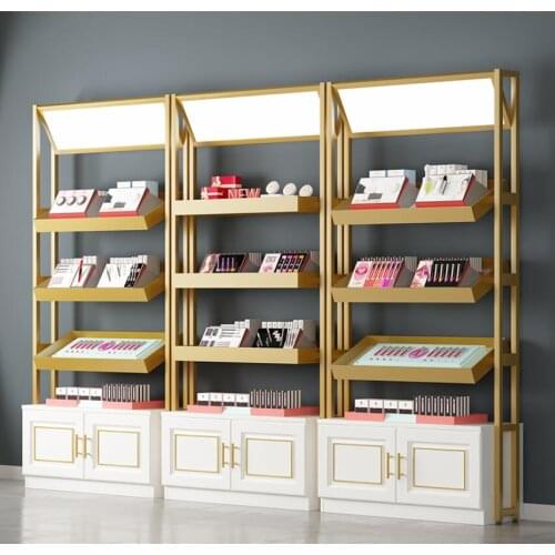 Cosmetics display container beauty salon manicure display rack skin care products display container