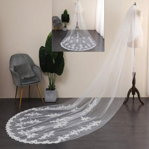 Beautiful Flower lace wedding veil,2 Layer Elegant Bridal Wedding,Cathedral Veil, Bridal Veil,Chapel Veil,Waltz Veil,Blusher wed