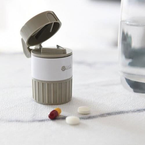 Lovely Pill Box Cutter Medicine Crusher Grinder Splitter Tablet Cutter Divider Storage Case Pill Box Cutting Tablets Mills #P5