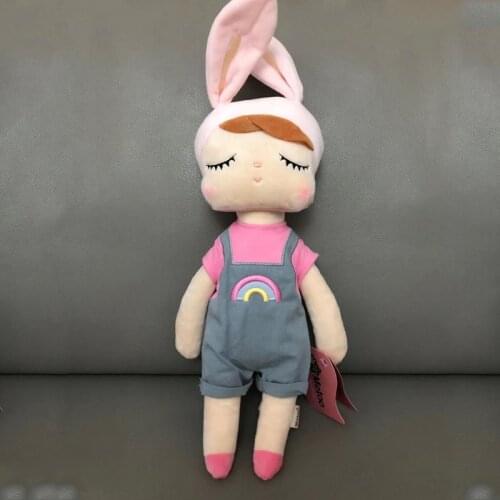 Metoo Newest Sweet Rabbit Cute Animals For Kids Toys Angela Plush&Stuffed Doll For Girls Birthday Christmas Gift Dress