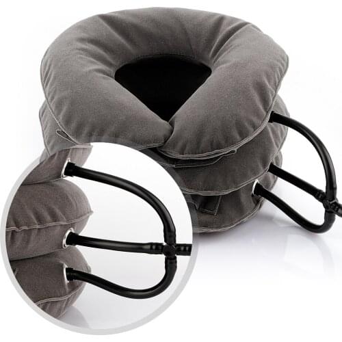 Neck Pillow 3-layered Head Pain Cervical Traction Device Air Inflatable Vertebra Retractor Neck Support Treatment Cervical