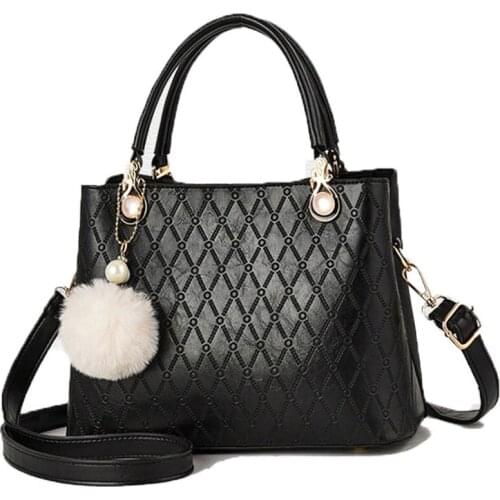 New Luxury Handbags Women Bags Designer Tote Fashion Leather Plush Pendant Shoulder Bags Casual Crossbody Bags For Women 2021