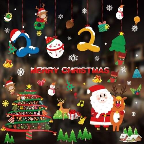 Christmas decorations Christmas Eve window atmosphere decoration window stickers