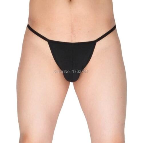 Sexy Men Cotton Thong Underwear Sexy Hip T-back Micro Cut G-String