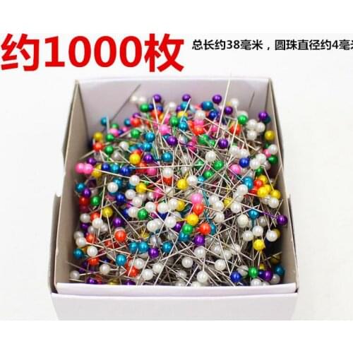 Pin white bead pin, pin bouquet decorative pin garment vertical cutting needle color bead needle