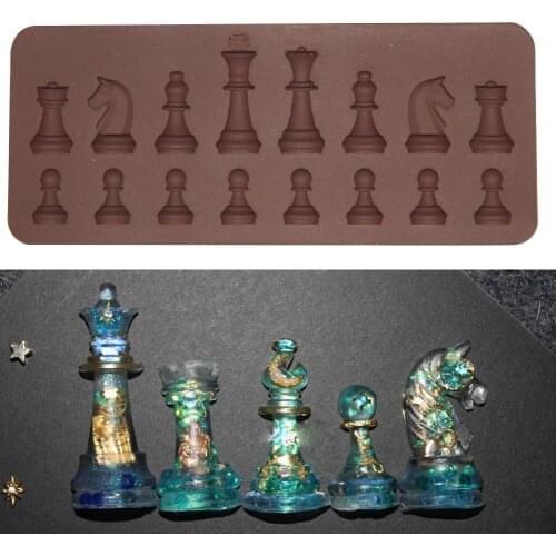 Silicone Mold Nternational Chess Chocolate Baking Tools Non-stick Silicone Cake Molds Jelly Candy Molds Kitchen Gadgets Moulds