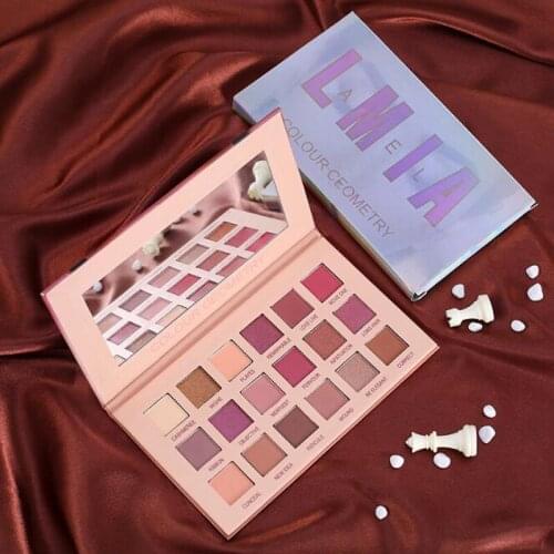 18 Colors Nude Shining Glitter Eyeshadow Palette Shimmer Matte Long Lasting Makeup Powder Pigment Waterproof Eyeshadow Cosmetic