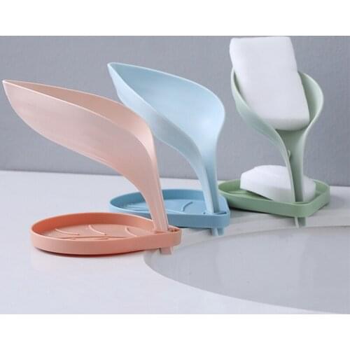 Leaf Shape Soap Box Bathroom soap holder Dish Storage Plate Tray Bathroom Soap Holder Case Bathroom Supplies bathroom gadgets