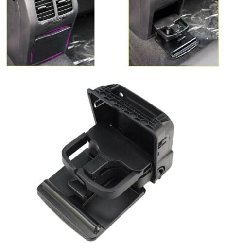 Rear Armrest Central Console Cup Holder For VW Jetta Gti MK5 Golf MK6 Black
