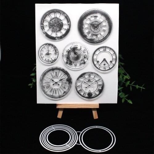 ZFPARTY Clocks Metal Cutting Dies or Stamp for DIY Scrapbooking/photo album Decorative Embossing DIY Paper Cards