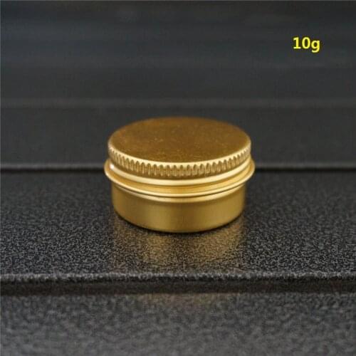 10g 35*17mm Gold Empty Round Aluminum Box Metal Tin Cans 10ml Cosmetic Cream Containers DIY Refillable Jar Tea Aluminum Pot