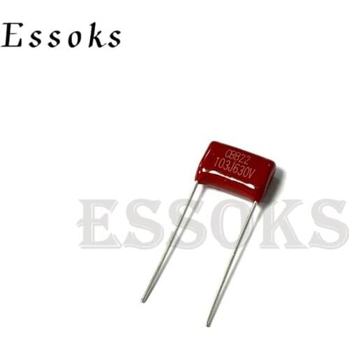 10PCS 630V103J 0.01UF Pitch 10mm 10NF 630V 103 103J CBB Polypropylene film capacitor