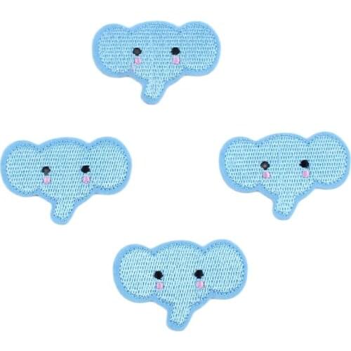 10pcs Cartoon Elephant Patch Iron On Patches Embroidery Animal Stickers For Jeans Backpacks Coats Bagde Garments Accessories