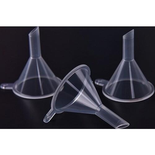 10pcs Mini Transparent Plastic Funnel Hopper Kitchen Cooking Accessories Gadgets Perfume Emulsion Packing Auxiliary Tool