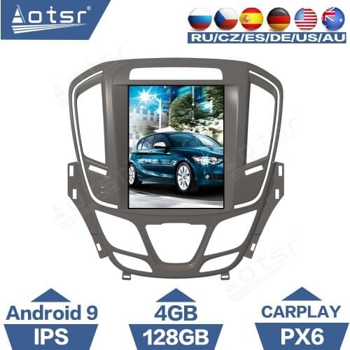 4+128G Android 9 Car Radio Tesla Style Autoradio For Opel Insignia Buick Regal 2013 - 2018 GPS Navigation DSP Carplay Autostereo