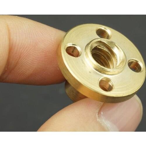 Free Shipping Lead screw 8mm brass copper nut For bearing Bracket Flexible Coupling for 3D printer&CNC