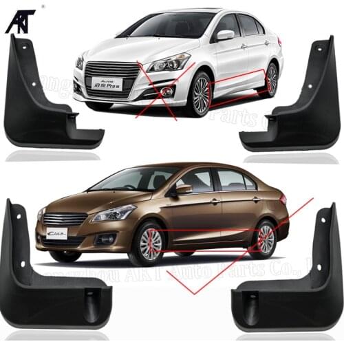Car Molded Mud Flaps For Suzuki Ciaz / Alivio Sedan 2014-2017 Mudflaps Splash Guards Mud Flap Mudguards Fender 2015 2016