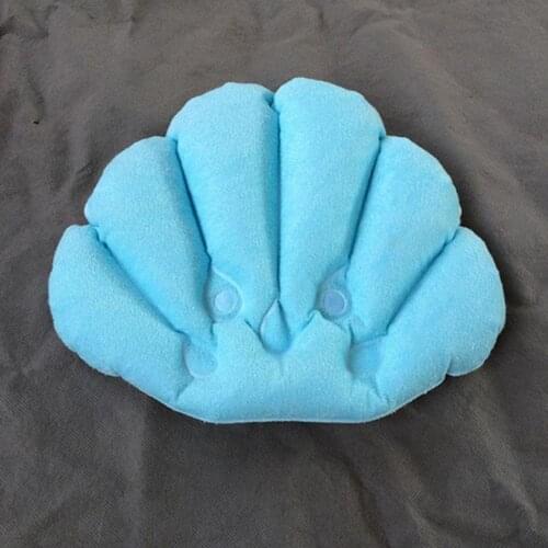 Household Inflatable Spa Bathroom Suction Cup Bath Accessories Pvc Color Pillow Neck Random Bathtub Shell Bathroom Shaped H7L7