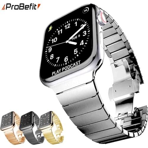 Solid Stainless Steel Band Link Bracelet for Apple Watch series 1/2/3 42mm 38mm Metal Band For Apple watch 4/5/6/SE 40MM 44MM