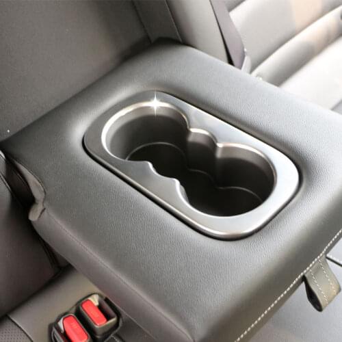 Color My Life Car Chrome Rear Water Cup Decoration Trim Cover Interior Sticker for Renault Samsung QM6 2016 - 2018 Accessories