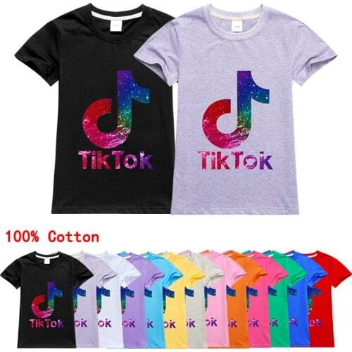 Children Short Sleeve T-shirt For Boy TIK TOK Summer Clothes Boys Girls T Shirts Baby 3D Print Costume Fashion Birthday Clothing