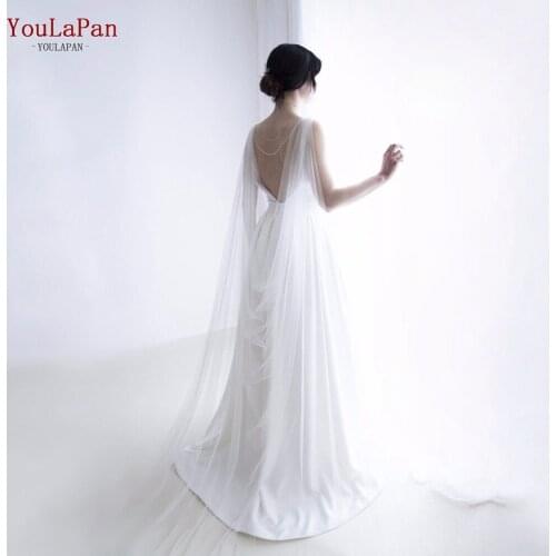 YouLaPan G33 Elegant Bridal Wedding Shawl Long Womens Cape Evening Cape Shrug White Ivory Bridal Shawl Wedding Accessories