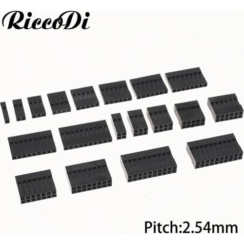 2.54mm Dupont Connector 2.54 mm Single / Dual Row Plastic Shell Plug 1P 2P 3P 4P 5P 6P 7P 8P 9P 10P 12P 14P 16P 18P 20P