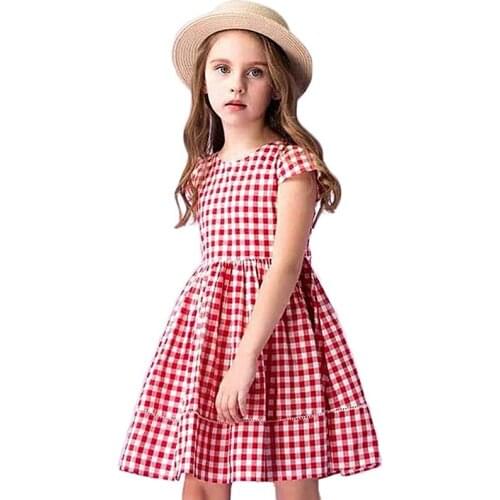 Toddler Little Girl Summer Dress Sleeveless Cotton Casual Flower Shirt Playwear Jumper Skirt Sundress Black Check