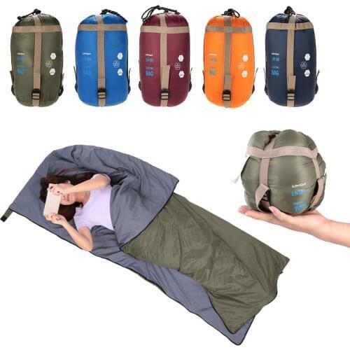 Lixada 190*75cm Camping Envelope Sleeping Bag Ultralight Travel Mini Lazy Bags With Compression Bag Equipment Spring Autumn