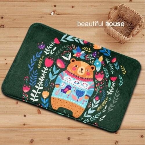 Cute Cartoon Floor Mats Printed Bathroom Kitchen Carpets Doormat Floor Mat for Living Room Anti Slip accept customize design