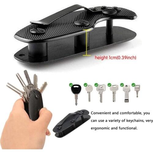 Mini Keychain Holder EDC Multi Tool Organizer Pocket Key Chain Clamp Smart Key Holder For Outdoor Camping Hiking