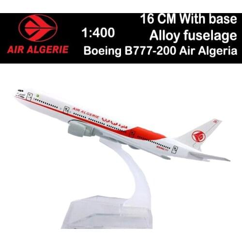 16CM 1:400 Boeing B777-200 Model Air Algeria Airlines Base Alloy Metal Aircraft Plane Airliner Display Adult Boys Kid Collection