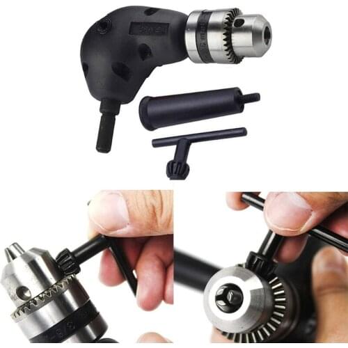 2021 New Right Angle Drill Attachment Chuck Adapter Electric Power Cordless 90 Degree