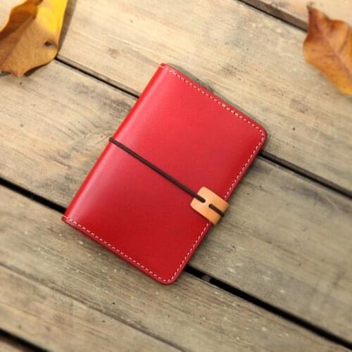 Handmade Hand Stitch Tanned Leather Passport Cover Men & Women Retro Minimalist Travel Cover Passport Wallet for Passport