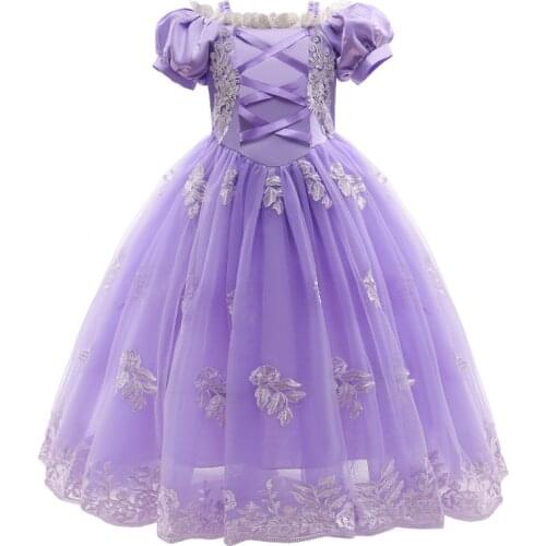 Elegant Dress Birthday Party Ball Gown Halloween Carnival Party Clothes Kids Mesh Princess Dresses For Girl Cosplay Costume
