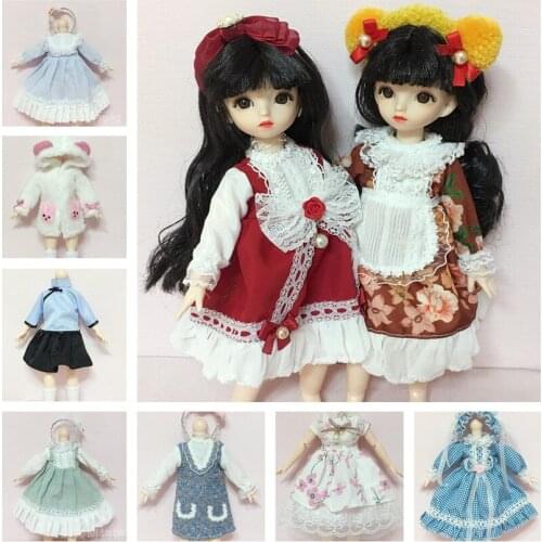 30cm Doll Dress Fashion Clothes suit for licca For Barbie Doll for blythe Accessories Baby Toys Best Girl' Gift 15 wave