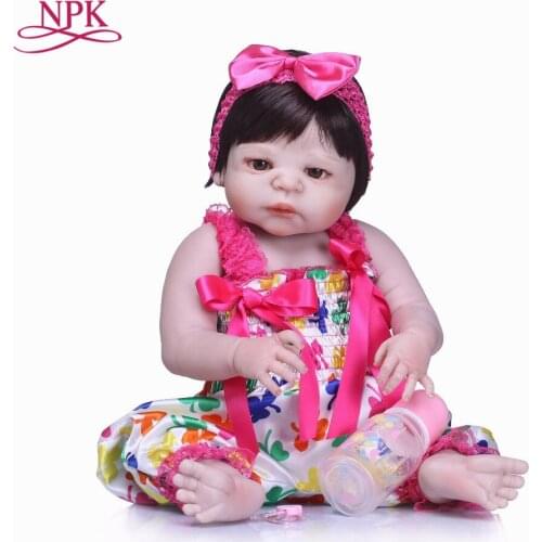 56CM full Silicone body bebe doll Reborn Baby Dolls Lovely Doll Reborn For Baby Gift Bonecas Brinquedos waterproof bath toy