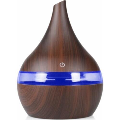 Family Portable Compact Wood Grain Design USB Luminous Lamp Air Humidifier