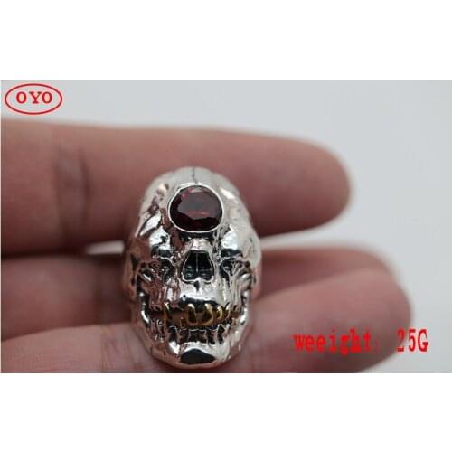 S925 Silver Cyclops Skull Ring Live Mouth Can Be Adjusted Freely