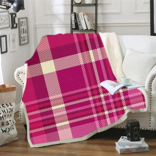Scottish Tartan Patterns Scotland Premium Sherpa Fleece Blanket