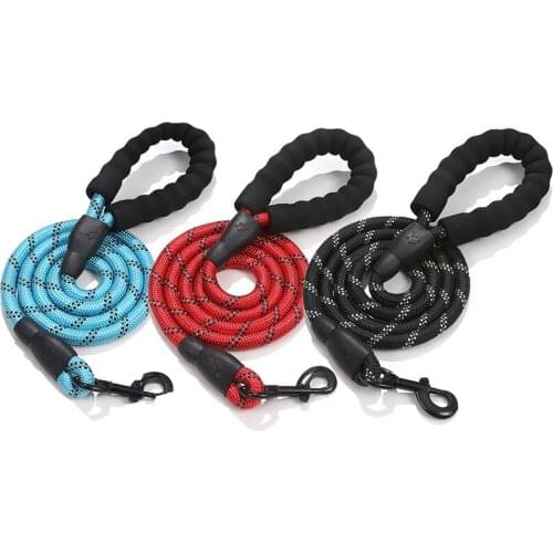 New pet reflective leash multi-color reflective round leash explosion-proof running dog leash dog harness dog supplies