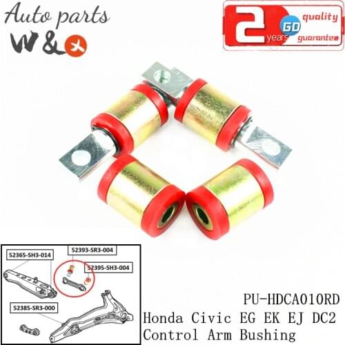 Control Arm Bushing For Honda Civic EG EK Integra DC2 CR-X CR-V Dog Bone Adjustable Swing Arm Polyurethane