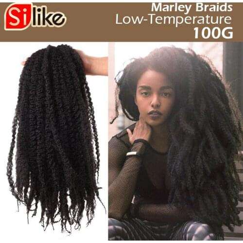 Crochet Marley Braids 10 Colors Soft Afro Marley Twist Hair 18 inch Crotchet Synthetic Braiding Hair