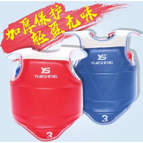 Yinsheng TaeKwonDo Reversible Chest Guard Protector Men Kids Karate MMA Chest Guard WTF Taekwondo Sparring Gear
