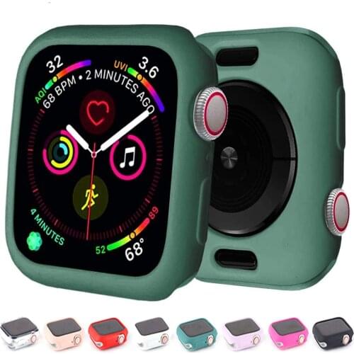 Watch Protection Case For Apple Watch series 6/SE/5/4/3/2 40mm 44mm colorful soft Silicone case for iWatch Series 3 2 42mm 38mm