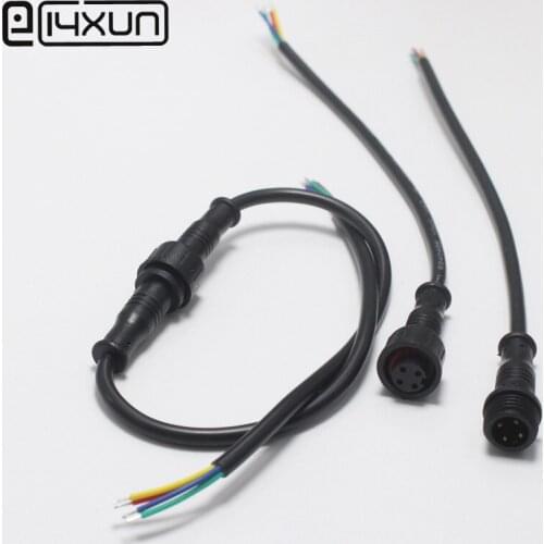 1pair 4pin LED Strip Waterproof Connector Male Female DC Power Plug Jack Adapter with 170mm Cable for Car ect