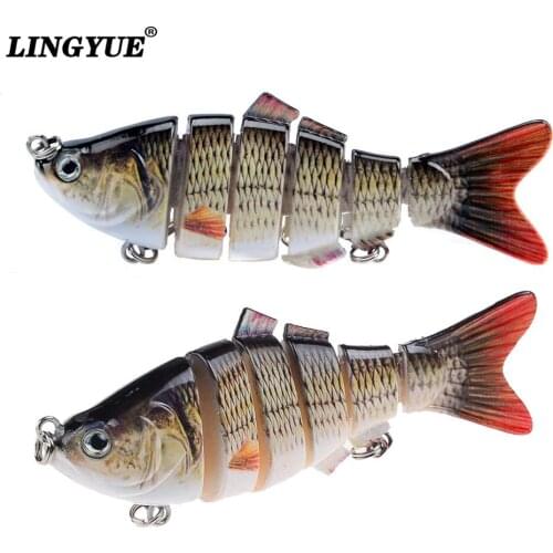 New 1pcs Fishing Lures 10cm/19g 6 Multi Jointed Swimbait Fishing Tackle Artificial Make Lifelike Fake Bait bass Crankbait