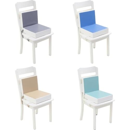 2 Pcs/Set Baby High Chair Booster Children Increased Seat Pad Waterproof PU Leather Dining Chair Cushion